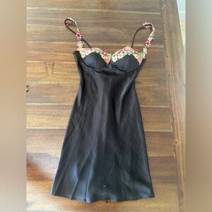 Sexy little black dress. Billy J black satin mini dress. Size XS